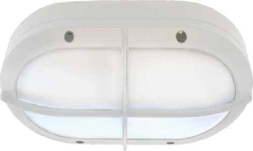 Светильник накладной Ecola B4148S 2хGX53 220В 10Вт Овал с решеткой IP65 Белый фото Светильник накладной Ecola B4148S 2хGX53 220В 10Вт Овал с решеткой IP65 Белый картинка